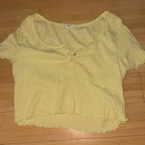 Yellow crop top